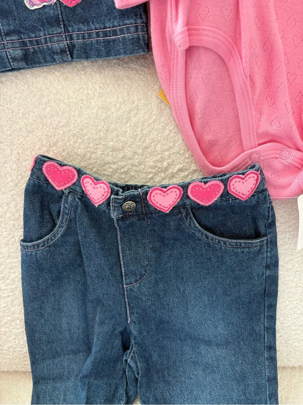 Baby Minnie Mouse Girls Denim Jacket & Pants Set
